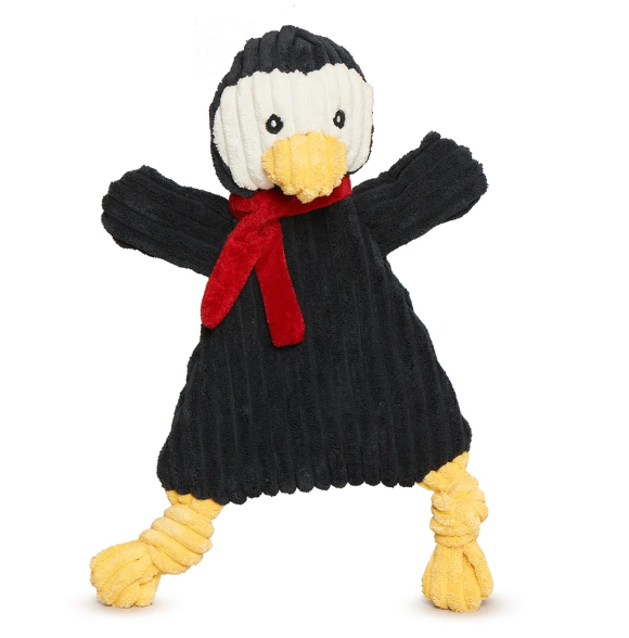 HuggleHounds - Charlie Penguin Flattie Plush Toy