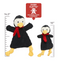 HuggleHounds - Charlie Penguin Flattie Plush Toy