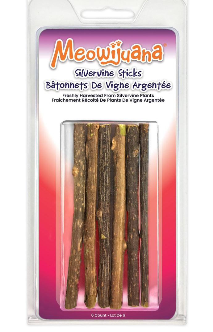Meowijuana - Catnip Silvervine Stick 6pk