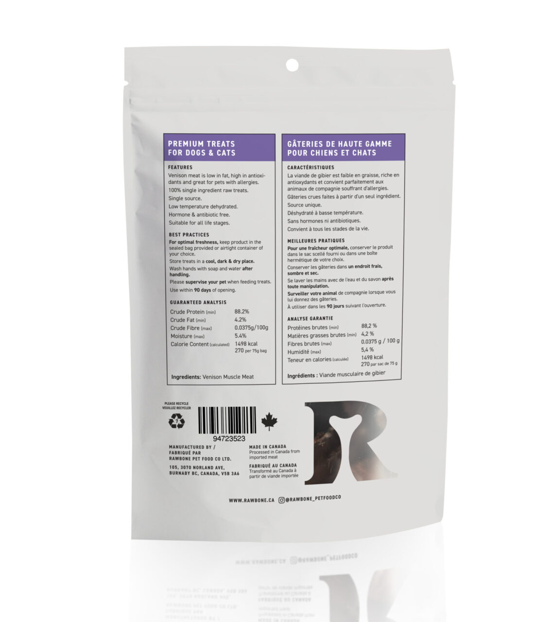 Rawbone Pet Food Co. - Venison Krisps