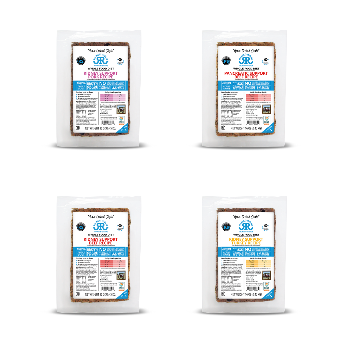 Raised Right - Frozen Gently Cooked Veterinary Support Recipes