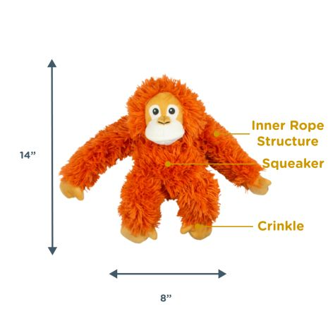Tall Tails - Orangutan Rope Body Dog Toy 14"