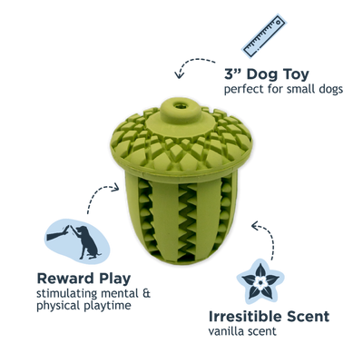 Tall Tails - Natural Rubber Acorn Toy 3"