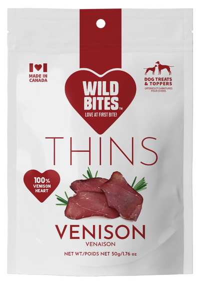 Wild Bites - Venison Heart Thins - 50g