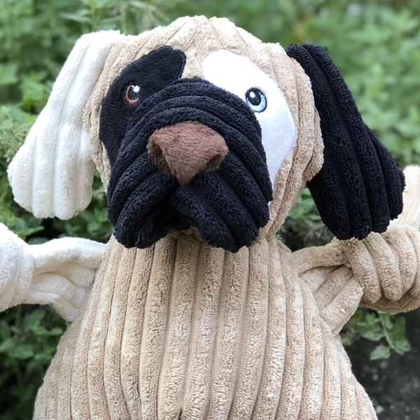 HuggleHounds - Patches HuggleMutt Knottie Plush Dog Toy