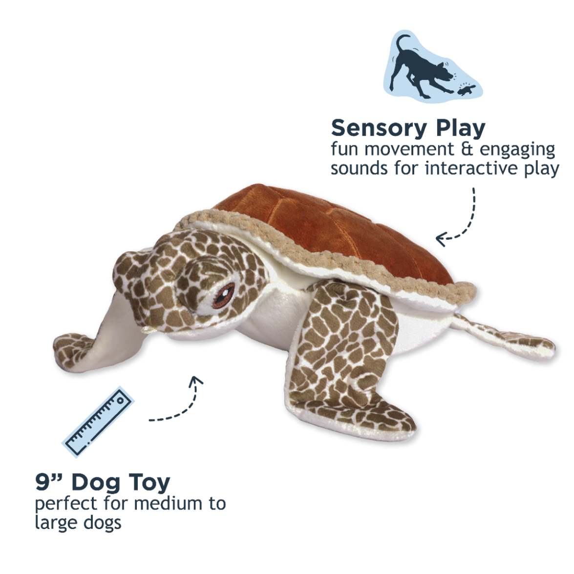 Tall Tails - Animated Sea Turtle Dog Toy