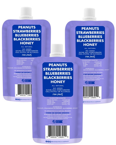 Bark Bistro - Superberry Snoot Buddy Budder Peanut Butter Squeeze Pack