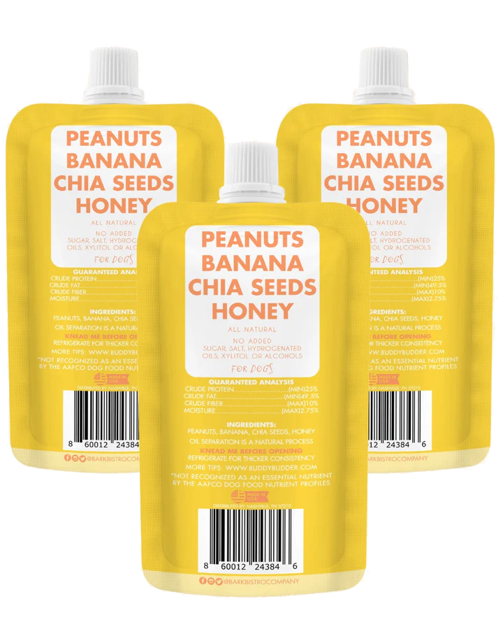 Bark Bistro - Barking Banana Buddy Budder Peanut Butter Squeeze Pack