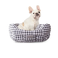 Fringe - Painted Gingham Round Cuddler Dog Bed