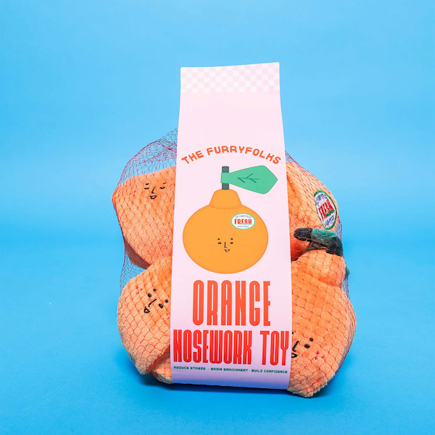 The Furryfolks - Orange Nosework Toy