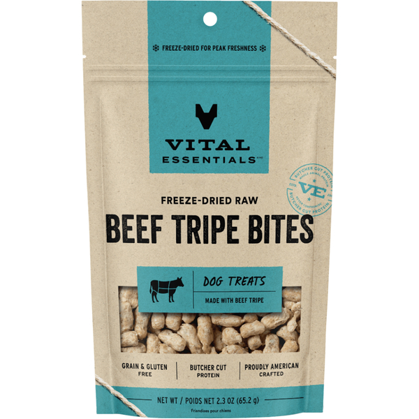 Vital Essentials - Freeze-Dried Dog Treats - Beef Tripe Bites
