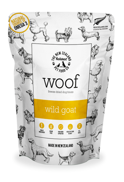 NZ Natural Pet Food Co - WOOF Freeze Dried Treats - Wild Goat