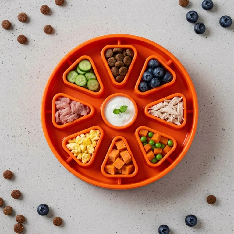 SodaPup - Citrus Softie eTray Shallow Slow Feeder Dog Bowl