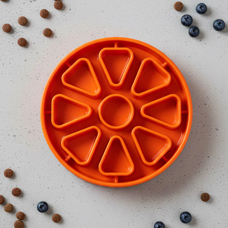 SodaPup - Citrus Softie eTray Shallow Slow Feeder Dog Bowl
