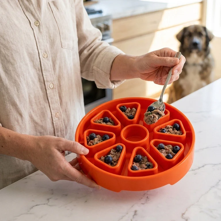 SodaPup - Citrus Softie eTray Shallow Slow Feeder Dog Bowl