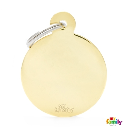 My Family Tag - Gold Circle