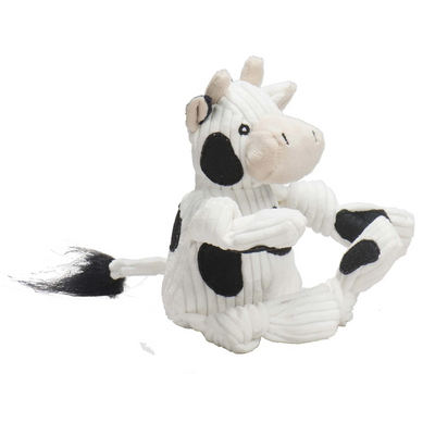 HuggleHounds - Dottie Cow Knottie Plush Dog Toy