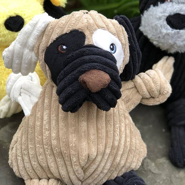 HuggleHounds - Patches HuggleMutt Knottie Plush Dog Toy