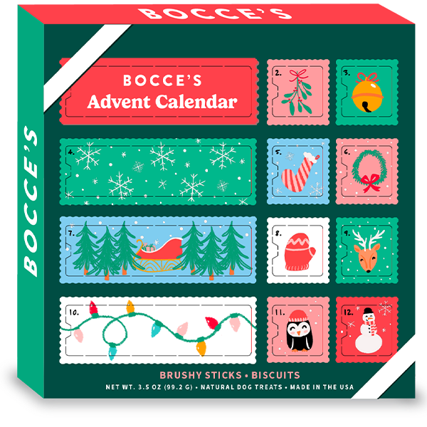 Bocce's Bakery - Dog Advent Calendar Brushy Sticks & Biscuits