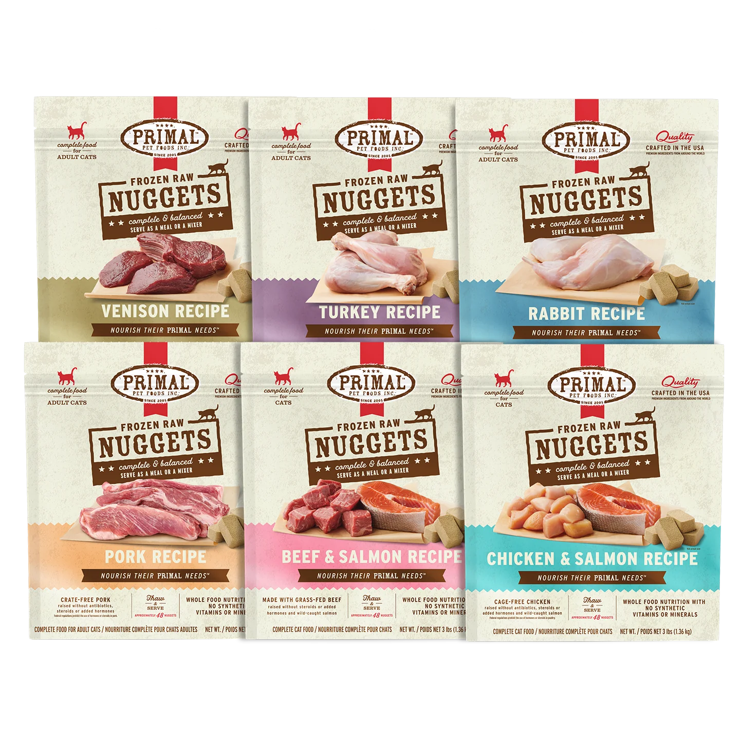 Primal - Cat Raw Frozen Nuggets (3 lb)