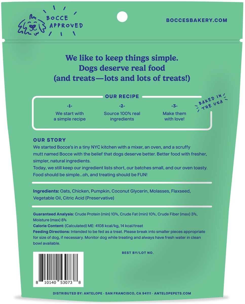 Bocce's Bakery - Snowman Snacks Holiday Soft & Chewy  Treats - 6 oz