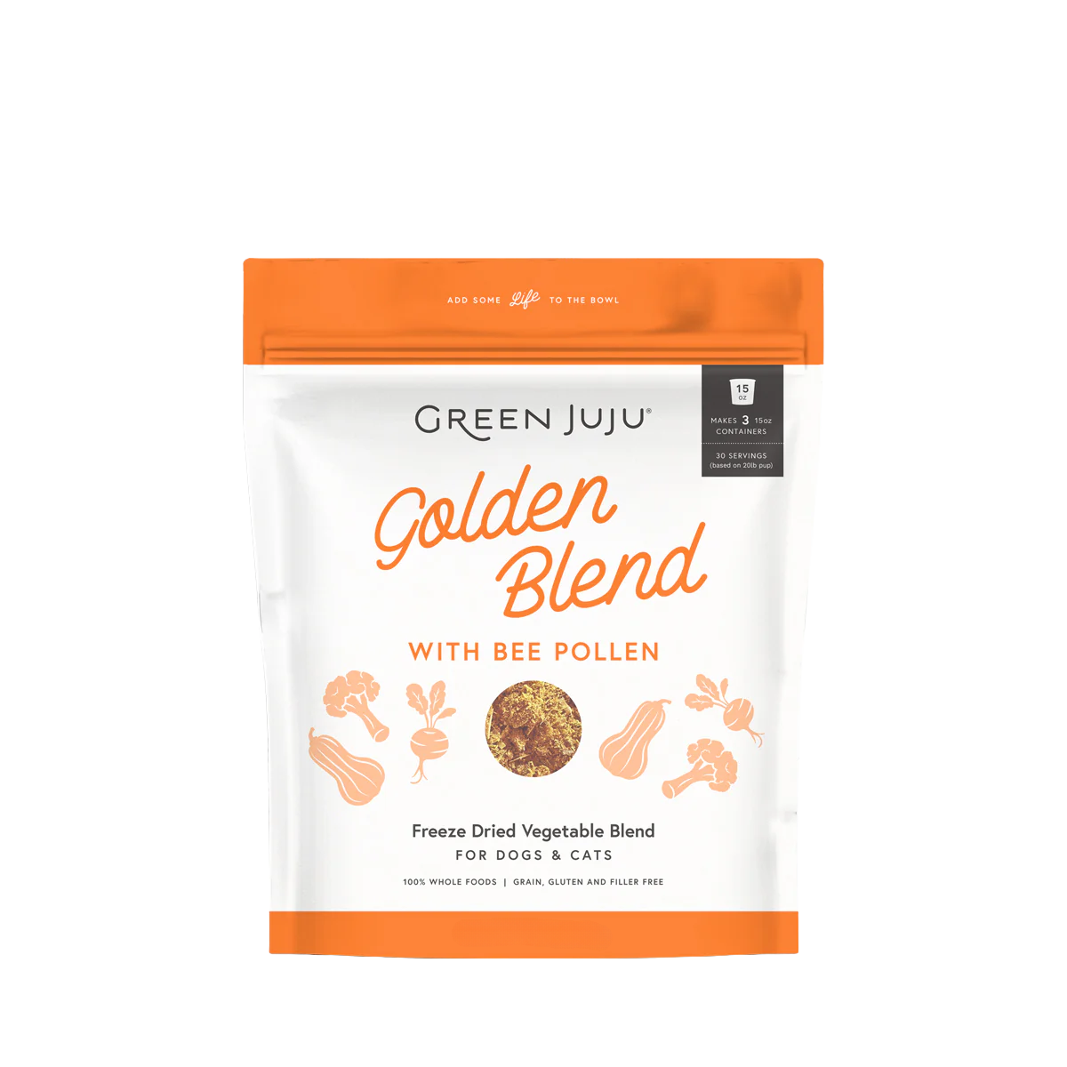 Green Juju - Freeze-Dried Vegetable Blend - Golden Blend with Bee Pollen
