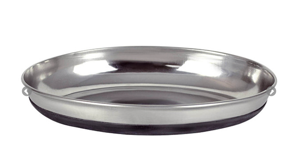 OurPets - Stainless Steel Oval Cat Dish - AARCS ONLY