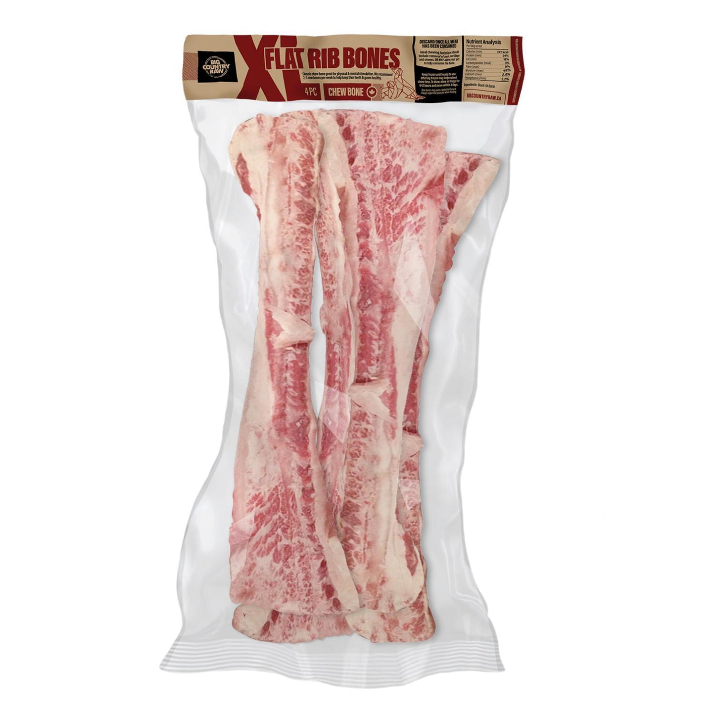 Big Country Raw - XL Flat Rib Bones (Bulk)