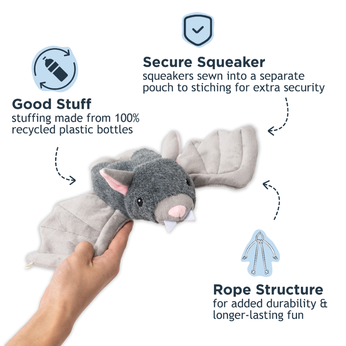 Tall Tails - Fling and Fetch Toy for Dogs - Bat