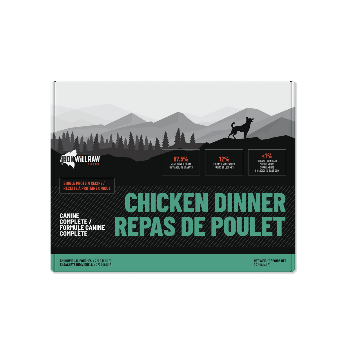 Iron Will Raw - Canine Complete - Single Protein - Raw Dog Food