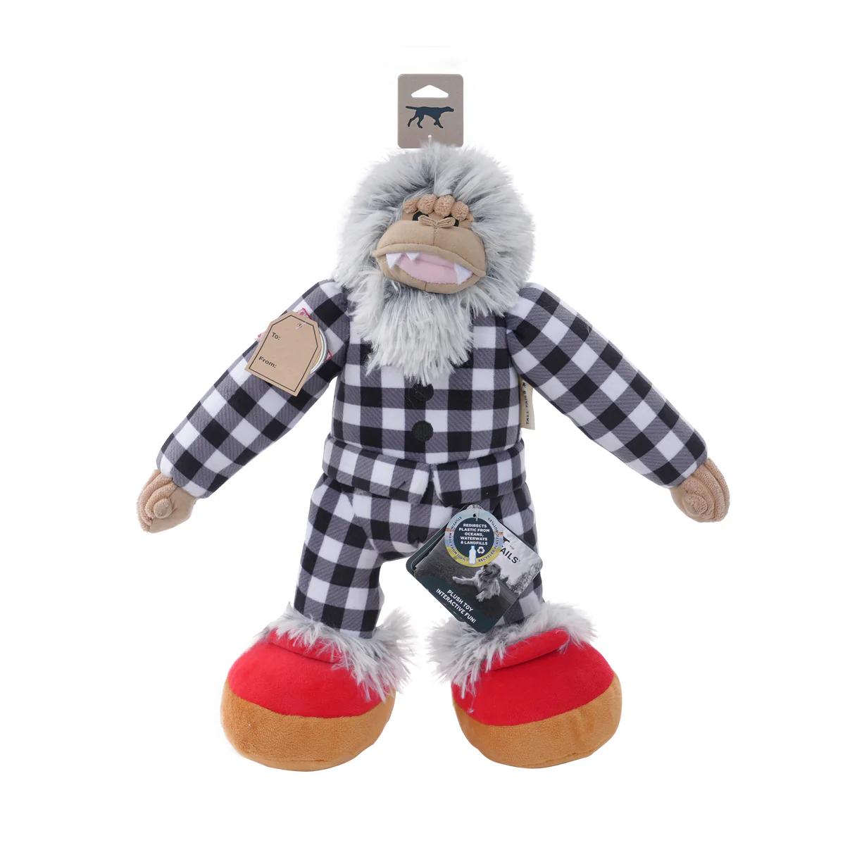Tall Tails - Yeti in Pajamas Dog Toy 14"