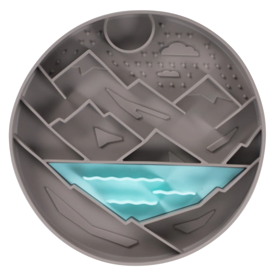 Messy Mutts - Silicone Interactive Feeder - Mountain Scene