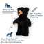 Tall Tails - Stuffless Black Bear Squeaker Dog Toy