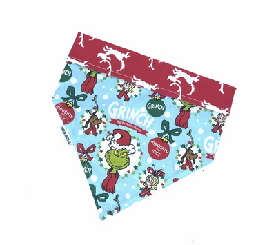 Collar Crazy Co – Grinch 4 Reversible Snap On Bandana