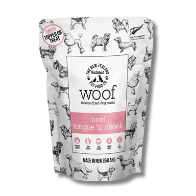 NZ Natural Pet Food Co - WOOF Freeze Dried Treats - Beef Tongue 'n' Cheek