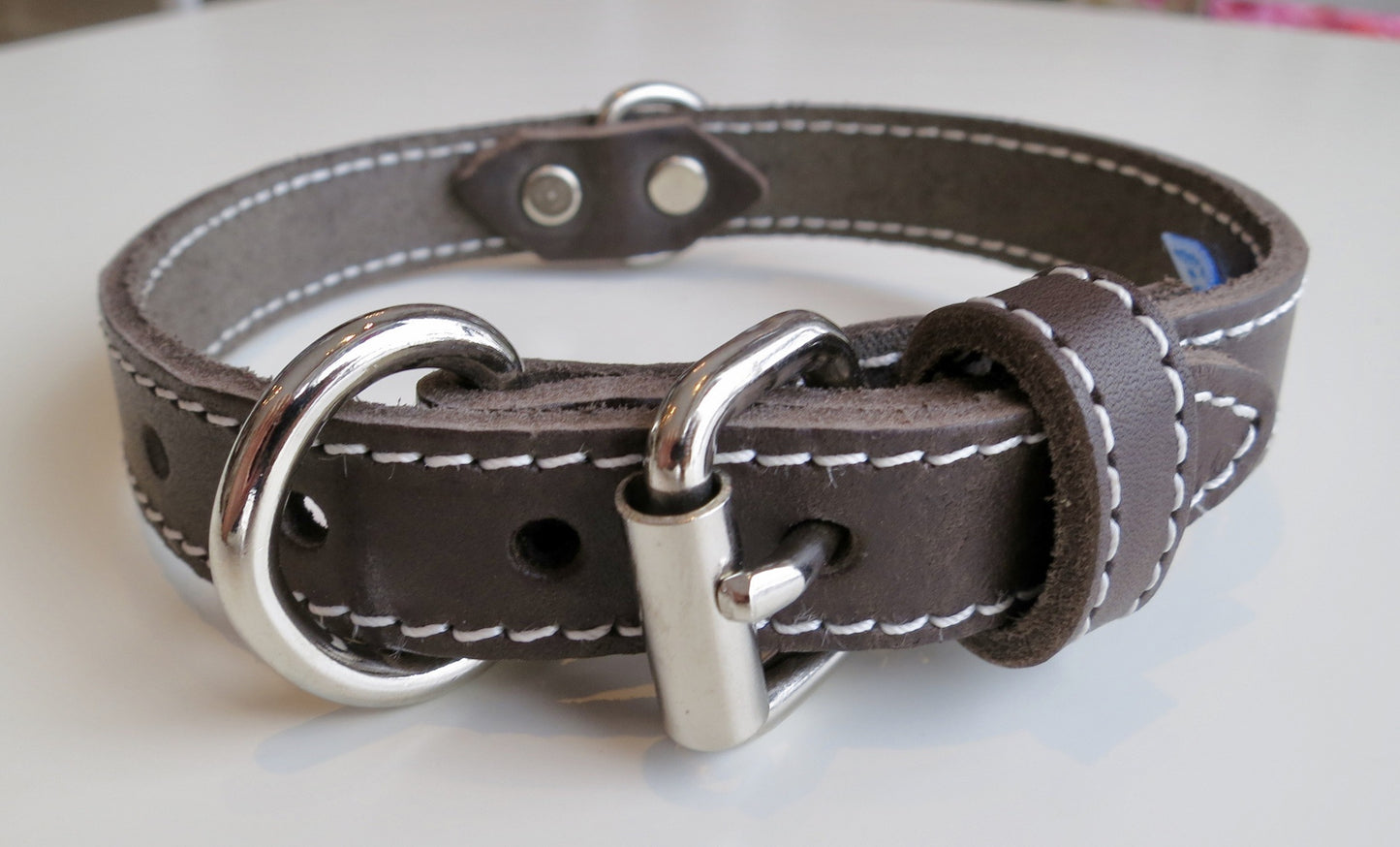 Lacet - Single Leather Collar - Brown