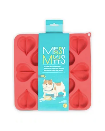 Messy Mutts - 2Pk Silicone Bake & Freeze Treat Making Mold Heart Shaped