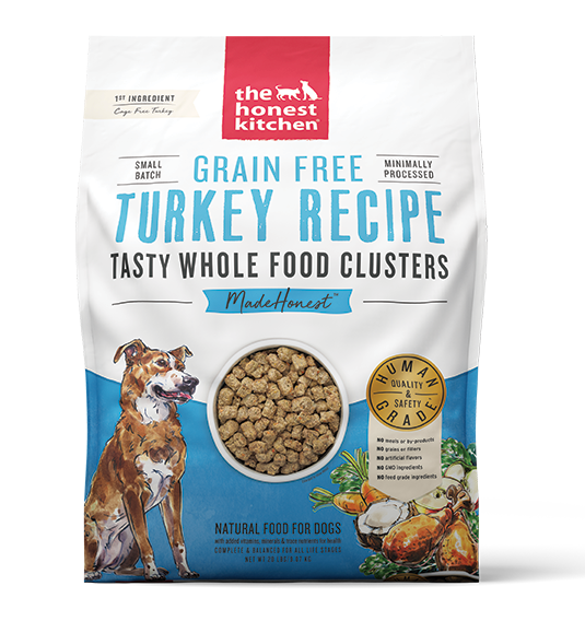 The Honest Kitchen Dry Dog Food Whole Food Clusters Grain Free Turkey 20 lb
