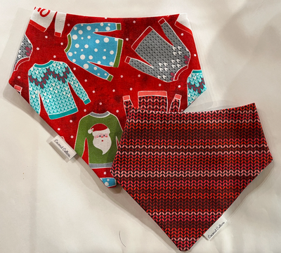 Coconut Collars Bandanas - Xmas Sweaters Red