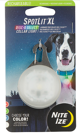 Nite-Ize - SpotLit XL Rechargeable Collar Light Disc-O