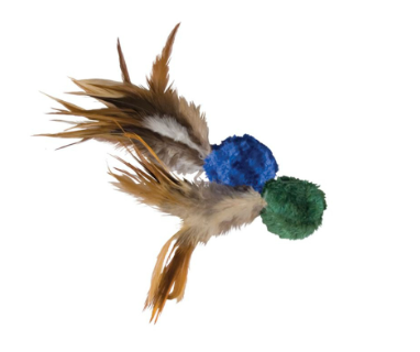 Kong - Cat Toys - Crinkle Ball w/ Feathers