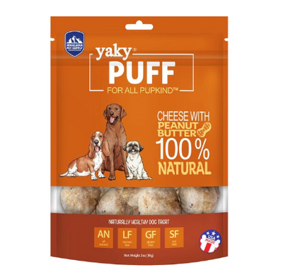 Yaky Puffs - Peanut Butter Treats - 3oz