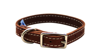 Lacet - Single Leather Collar - Brick