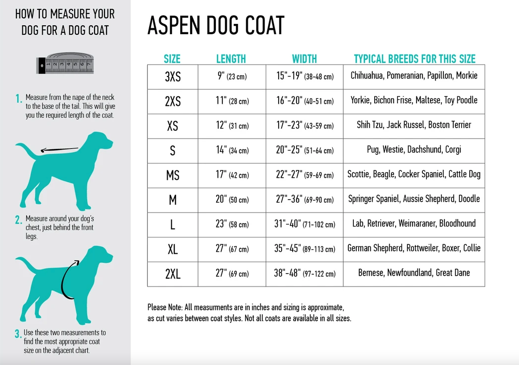 Shedrow K9 - Aspen Dog Coat