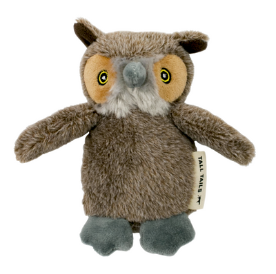 Tall Tails - Plush Owl Squeaker Toy 5"