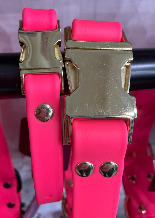 DogDog Goose Biothane Collar - Hot Pink with Brass Buckle