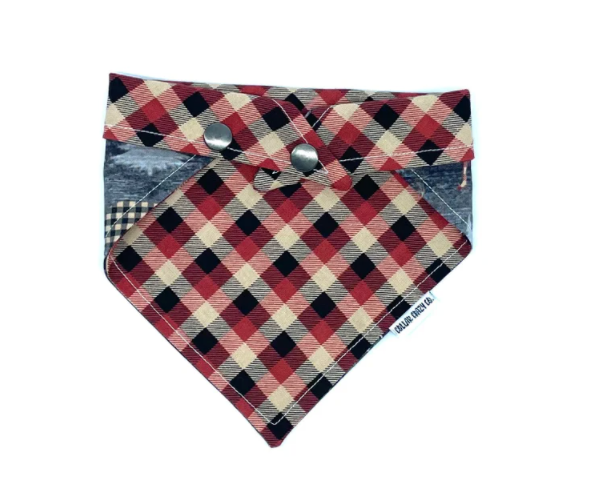 Collar Crazy Co - Old Man Plaid with Deer Bandana