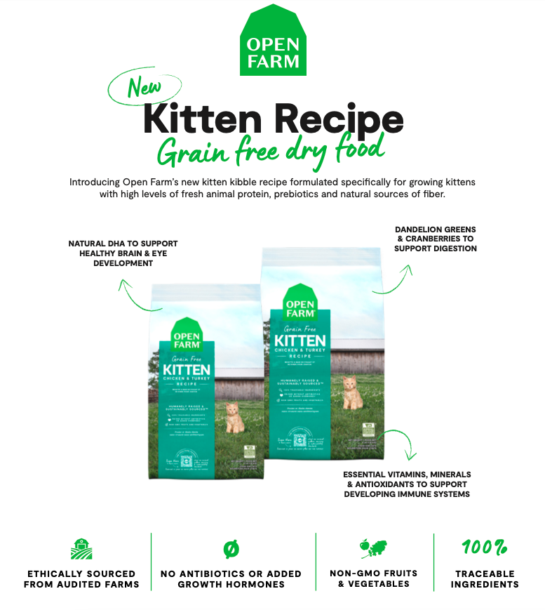 Open Farm - Dry Cat Food - Kitten Recipe