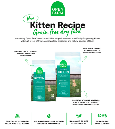 Open Farm - Dry Cat Food - Kitten Recipe