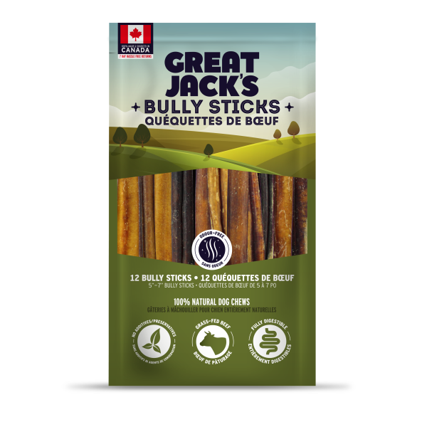 Great Jack's - Bully Sticks (Made/Sourced in Canada) - Odour Free